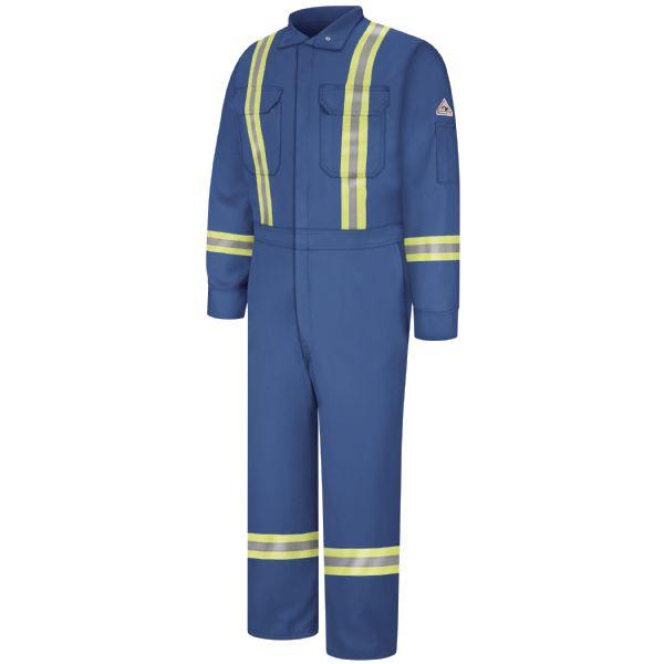 Bulwark Men's Premium Long Coverall With Reflective Trim - Excel Fr Comfortouch-eSafety Supplies, Inc