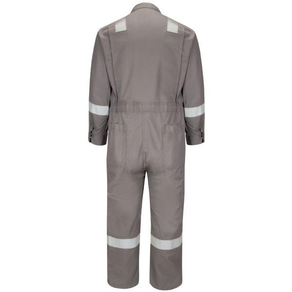 Bulwark Men's Regular Deluxe Coverall With Reflective Trim - Excel Fr Comfortouch - 7 Oz.-eSafety Supplies, Inc