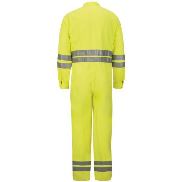 Bulwark Men's Hi-Vis Deluxe Long Coverall with Reflective Trim - Cooltouch 2-eSafety Supplies, Inc