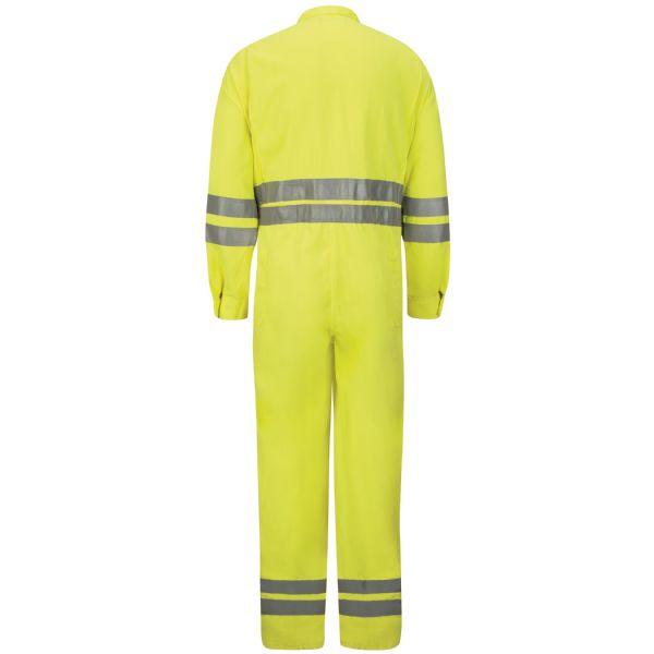 Bulwark Men's Long Hi-Vis Deluxe Coverall With Reflective Trim - Cooltouch 2 - 7 Oz.-eSafety Supplies, Inc