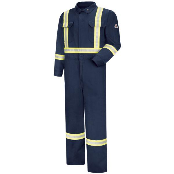 Bulwark Men's Long Premium Coverall With CSA Compliant Reflective Trim, 7Oz - Excel Fr Comfortouch-eSafety Supplies, Inc