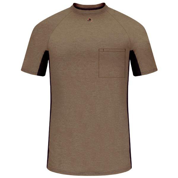 Bulwark Short Sleeve Fr Two-Tone Base Layer With Concealed Chest Pocket Men'S Regular - Excel Fr-eSafety Supplies, Inc