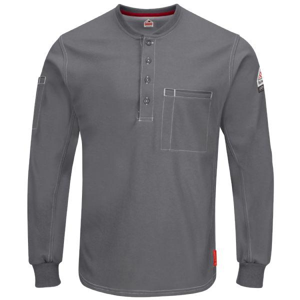 Bulwark Men's IQ Series Plus Long Sleeve Regular Henley-eSafety Supplies, Inc