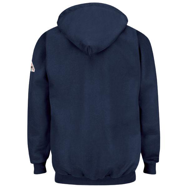 Bulwark Men's Long Pullover Hooded Fleece Sweatshirt With 1/4 Zip - Cotton/Spandex Blend-eSafety Supplies, Inc