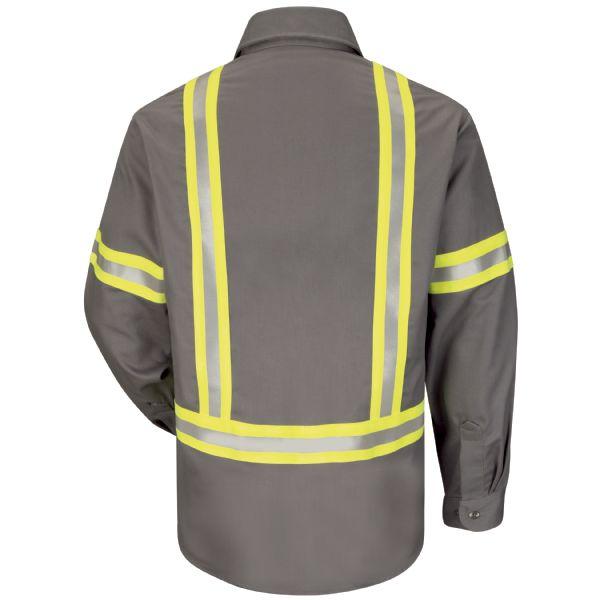Bulwark Enhanced Visibility Uniform Long Shirt - Excel Fr Comfortouch - 7 Oz-eSafety Supplies, Inc