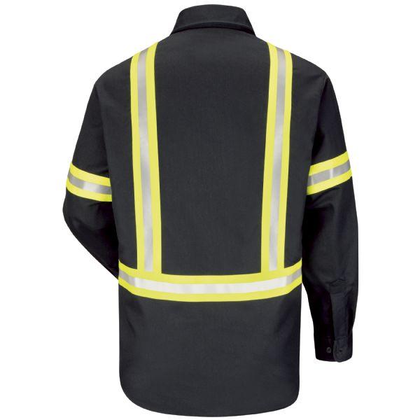 Bulwark Enhanced Visibility Uniform Long Shirt - Excel Fr Comfortouch - 7 Oz-eSafety Supplies, Inc