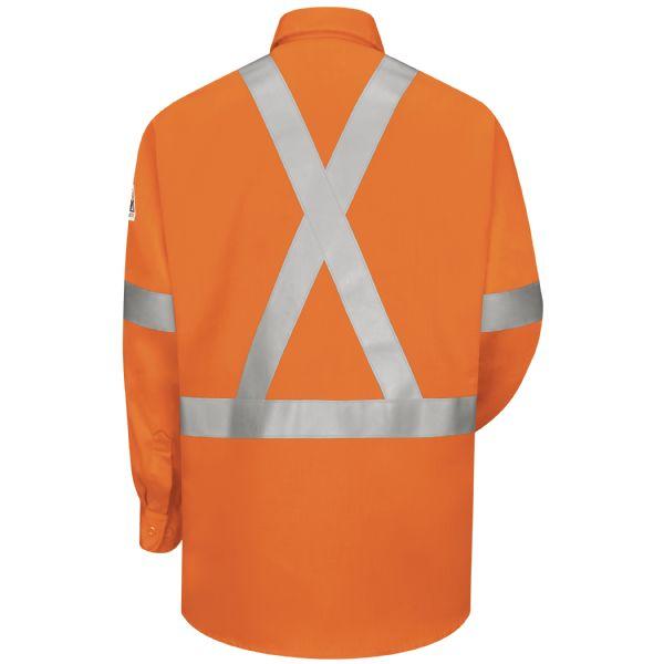 Bulwark Long Work Shirt With CSA Compliant Reflective Trim - Excel Fr Comfortouch-eSafety Supplies, Inc