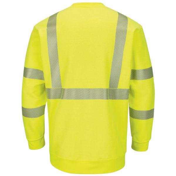 Bulwark Men's Regular Hi-Visibility Crewneck Fleece Sweatshirt-eSafety Supplies, Inc