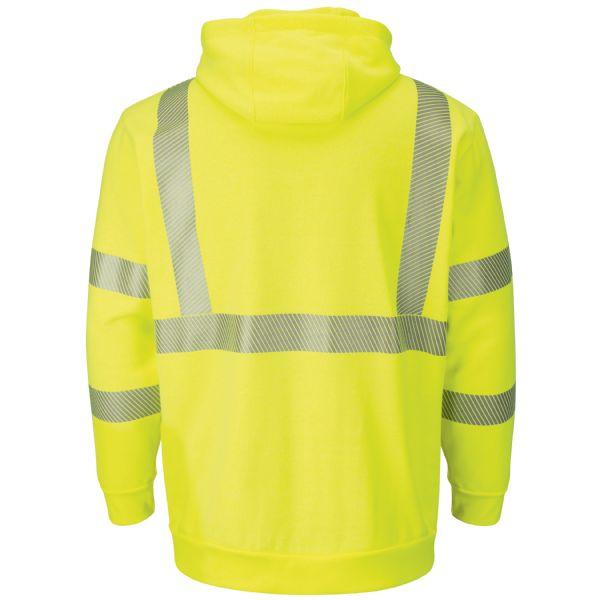 Bulwark Men's Long Hi-Visibility Pullover Hooded Fleece Sweatshirt-eSafety Supplies, Inc