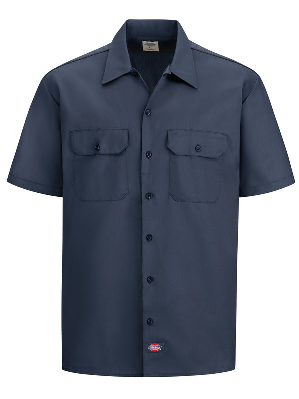 Dickies Men's Short-Sleeve Traditional Work Shirt - Dark Navy-eSafety Supplies, Inc