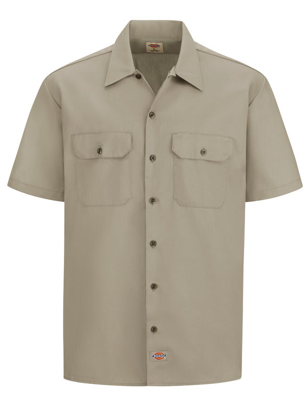 Dickies Men's Short-Sleeve Traditional Work Shirt - Desert Sand-eSafety Supplies, Inc