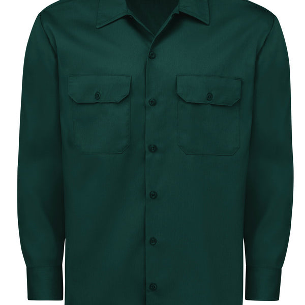 Dickies Men's Long-Sleeve Traditional Work Shirt - Hunter Green