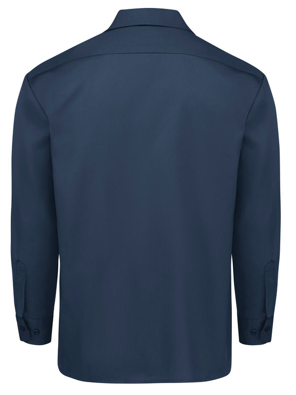 Dickies Men's Long-Sleeve Traditional Work Shirt - Navy-eSafety Supplies, Inc
