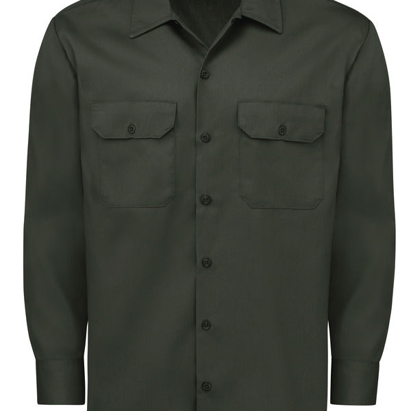 slim fit dress slacks goTIELESS Ultimate Dress Shirt (Army Green) main image 1