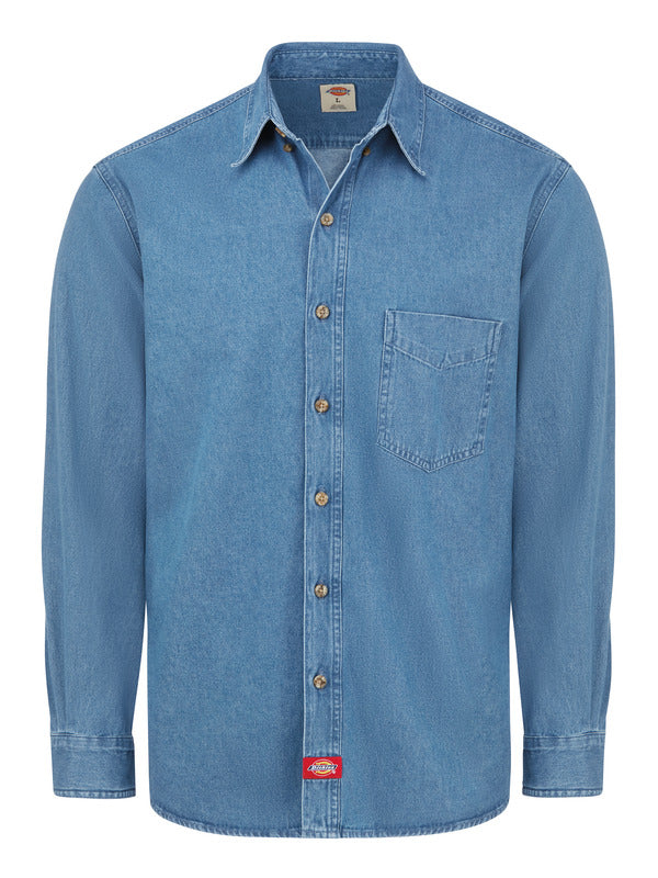 Dickies® Men’s Denim Long-Sleeve Work Shirt