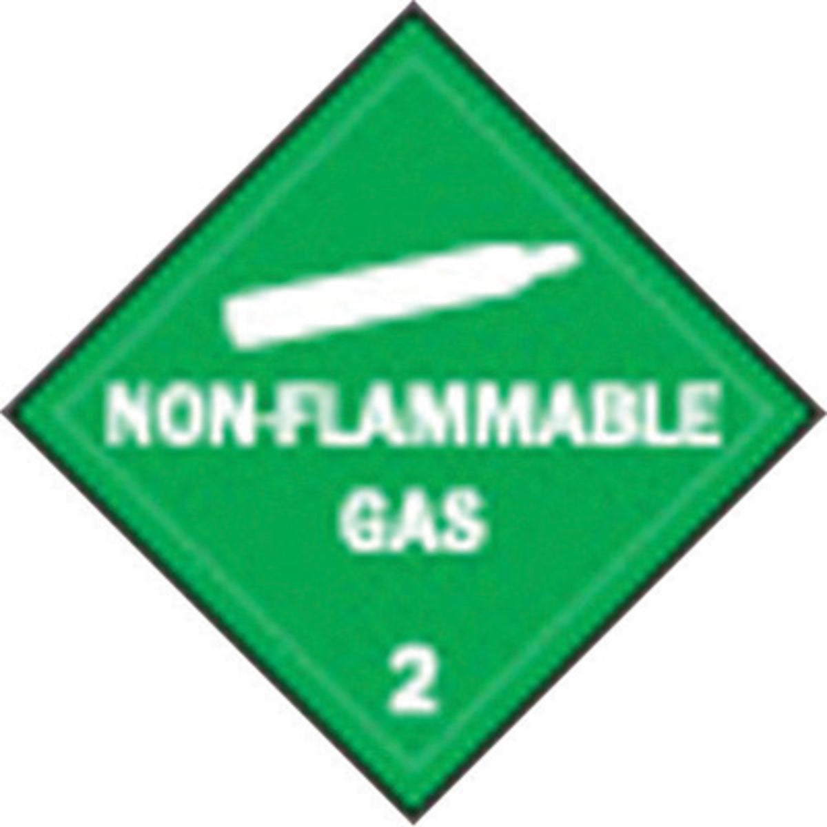 Brady® 10 3/4" X 10 3/4" White/Green Fiberglass Safety Sign "NON-FLAMMABLE GAS 2"-eSafety Supplies, Inc