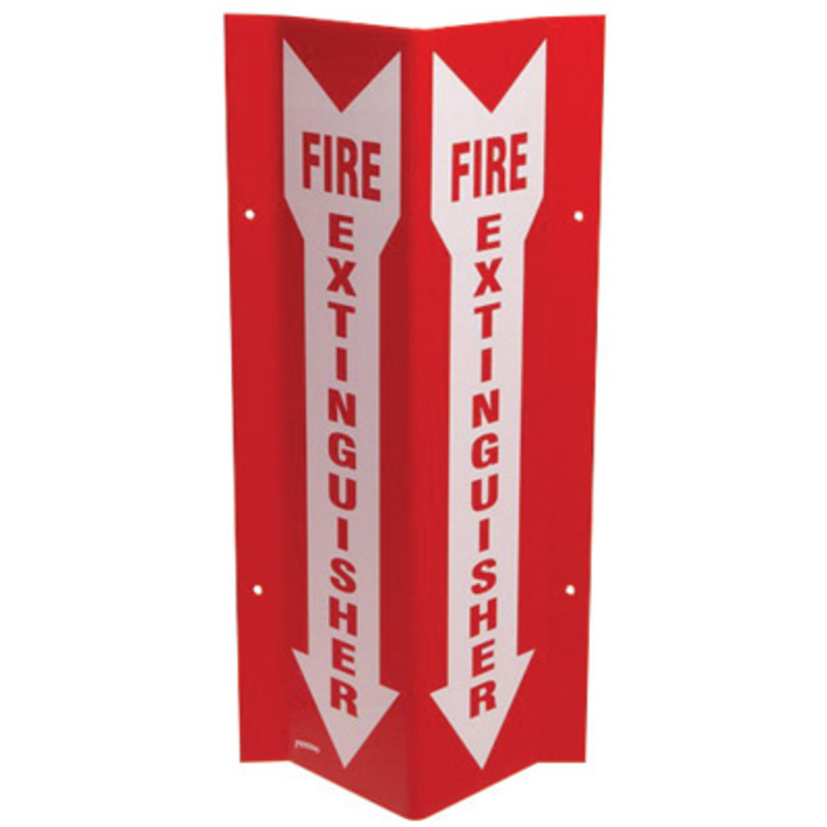 Brady® 18" X 8 1/2" X 3 1/4" White On Red Acrylic Safety Sign "Fire Extinguisher"-eSafety Supplies, Inc