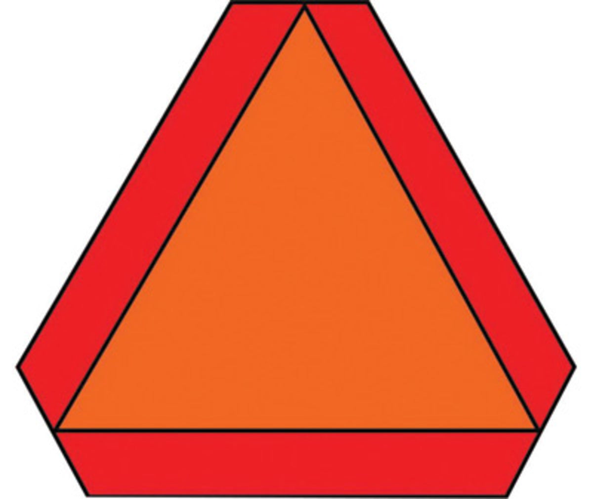 NM 16" X 14" Orange 0.0045" Pressure Sensitive Vinyl Triangle Slow Moving Vehicle Sign-eSafety Supplies, Inc