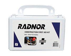 Radnor® 10 Person Bulk Construction First Aid Kit In Plastic Case-eSafety Supplies, Inc