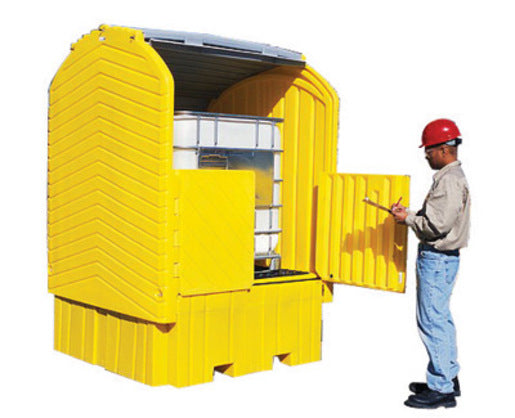 UltraTech 64" 12" X 62" X 96" Ultra-IBC Hard Top Yellow Polyethylene Spill Pallet - U171161-eSafety Supplies, Inc