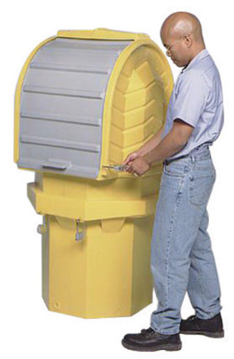 UltraTech 36" X 36" X 66" Ultra-Hard Top P1 Plus Spill Pallets Yellow Polyethylene Spill Pallet - U179641-eSafety Supplies, Inc