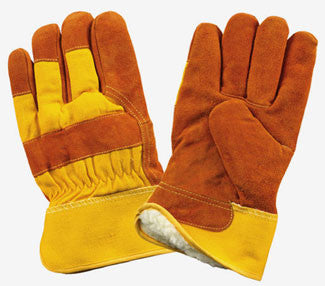 Dozen - Brown & Yellow Insulated Work Gloves