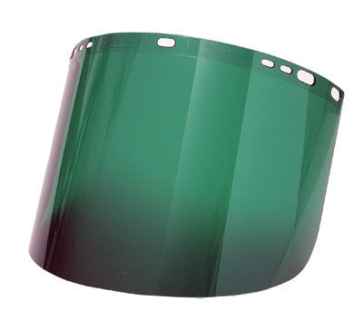 Radnor 9 3/4" X 19" X .060" Dark Green Polycarbonate Faceshield-eSafety Supplies, Inc