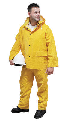 Radnor 4X Yellow .35 mm Polyester And PVC 3 Piece Rain Suit