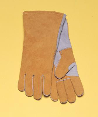 Radnor Large Bourbon Brown 14" Premium Side Split Cowhide Cotton/Foam Lined Insulated Welders Gloves With Double Reinforced, Wing Thumb-eSafety Supplies, Inc