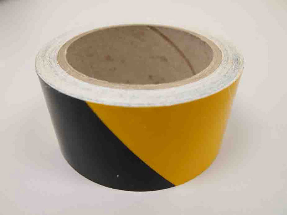 Reflective Striped Safety Tape Black/Yellow - Roll-eSafety Supplies, Inc
