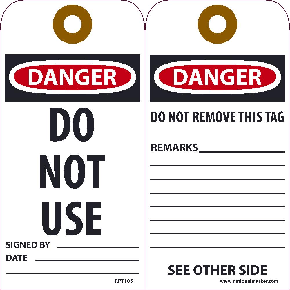 Danger Do Not Use Tag - Pack of 25-eSafety Supplies, Inc
