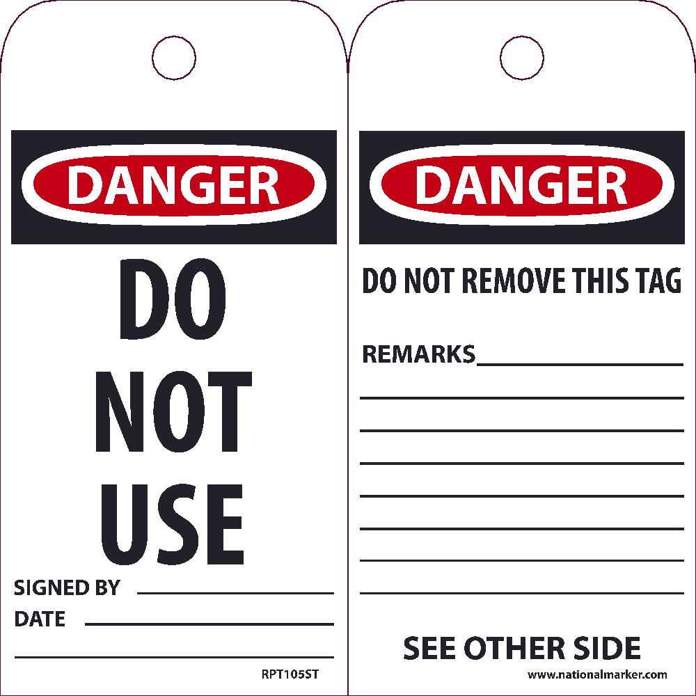 Danger Do Not Use Tag - Pack of 25-eSafety Supplies, Inc