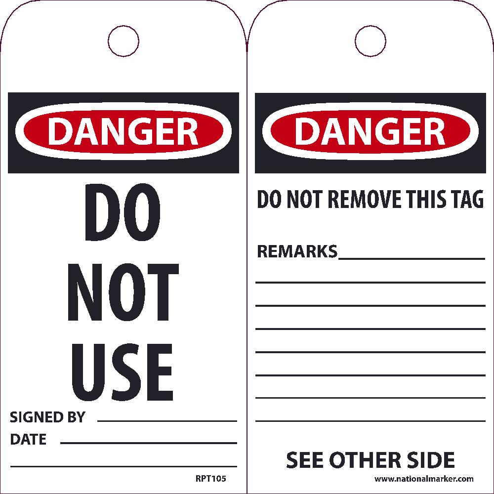 Danger Do Not Use Tag - Pack of 25-eSafety Supplies, Inc