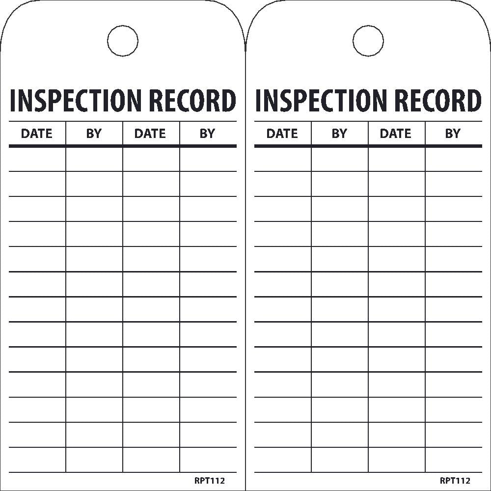 Inspection Record Tag-eSafety Supplies, Inc