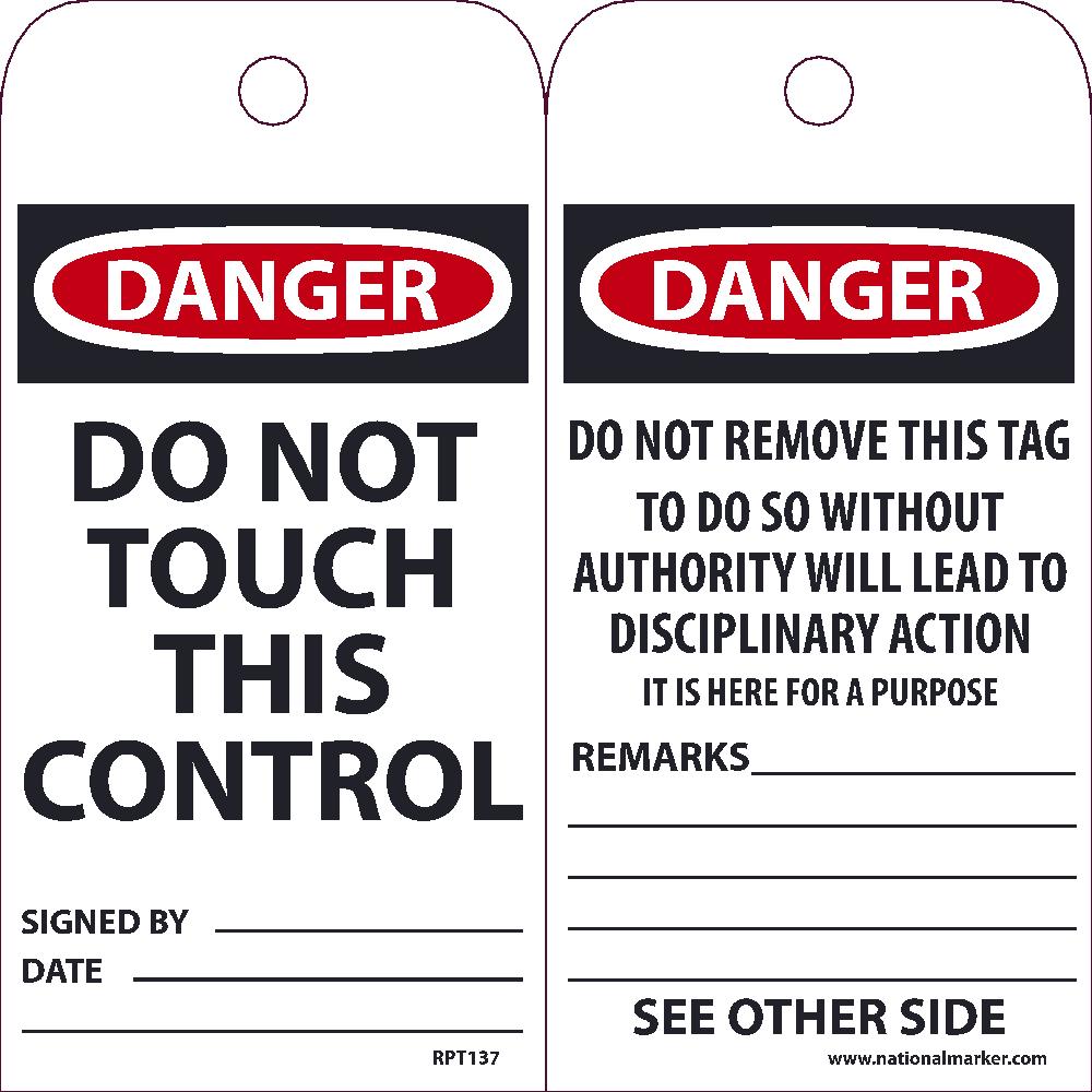 Danger Do Not Touch This Control Tag - Pack of 25-eSafety Supplies, Inc