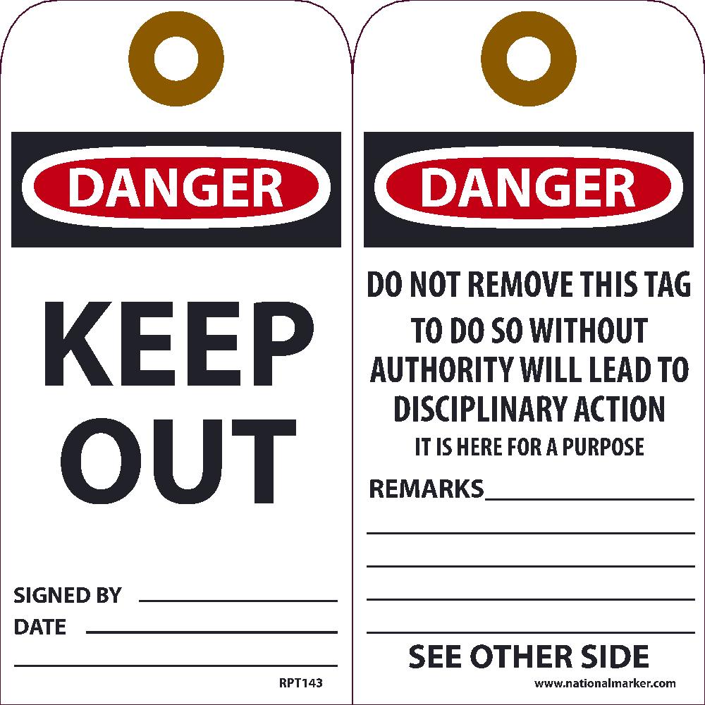 Danger Keep Out Tag - Pack of 25-eSafety Supplies, Inc