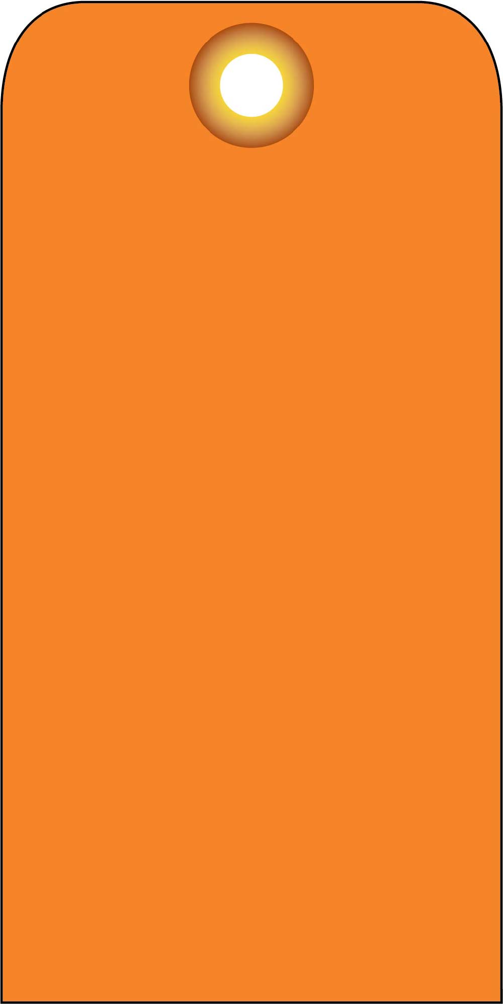 Blank Tag Orange - Pack of 25-eSafety Supplies, Inc