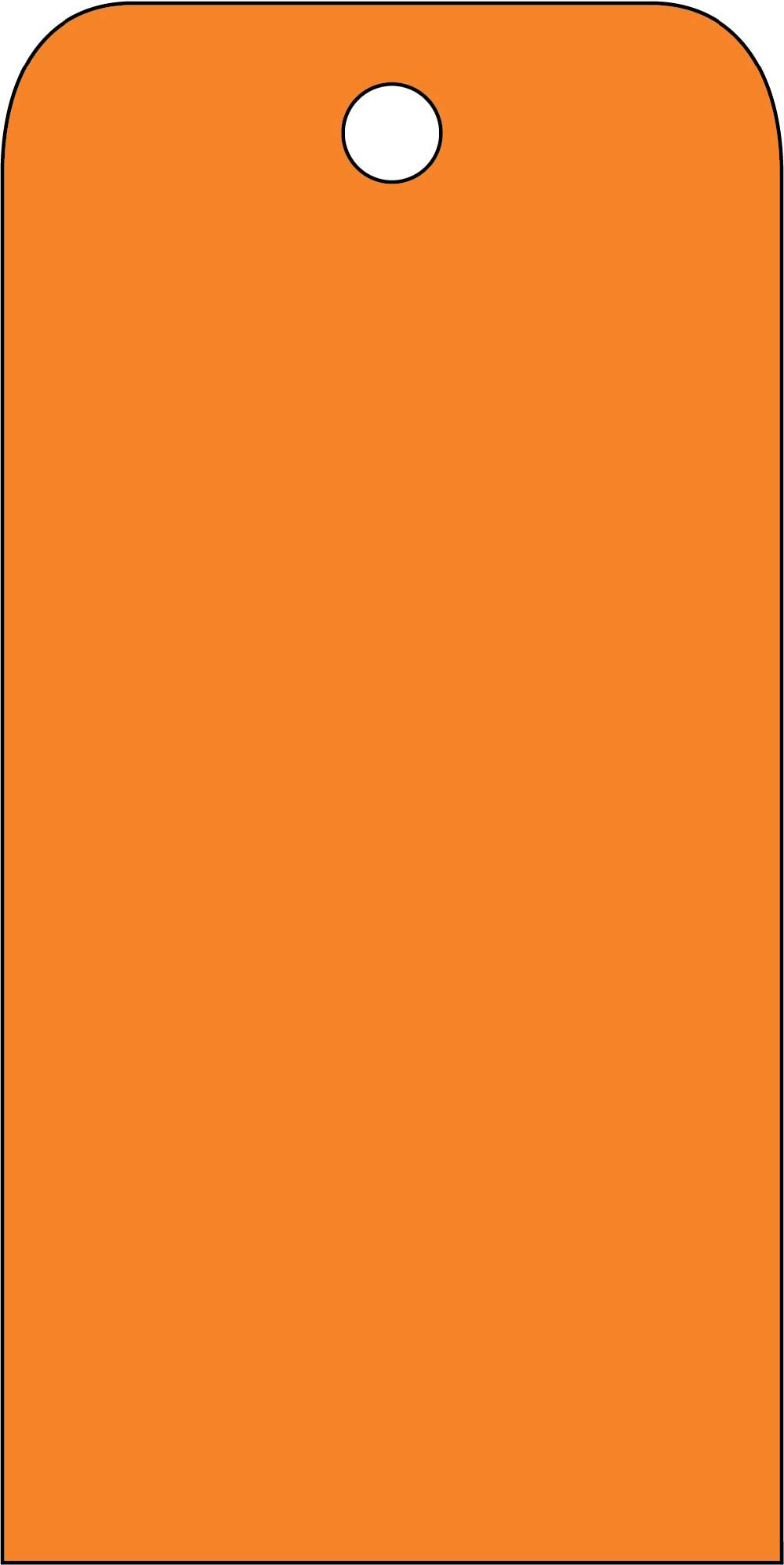 Blank Tag Orange - Pack of 25-eSafety Supplies, Inc