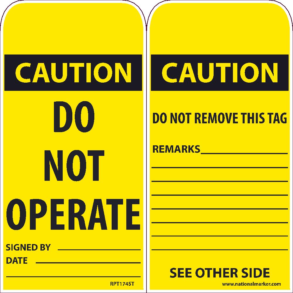 Caution Do Not Operate Tag - Pack of 25-eSafety Supplies, Inc