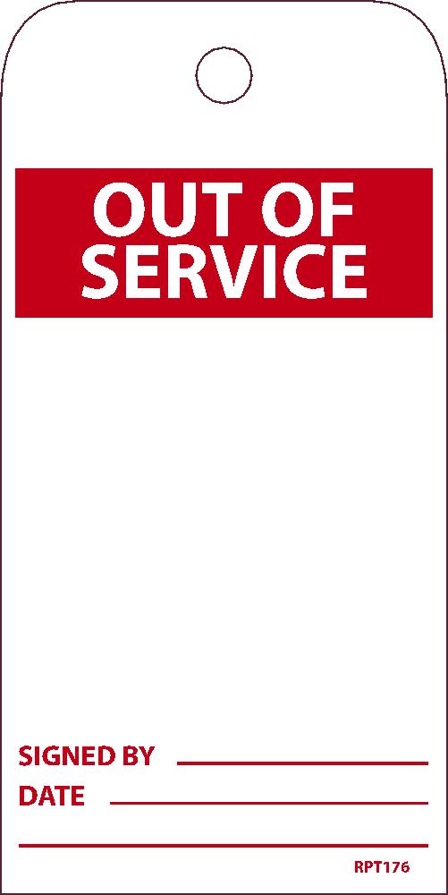 Out Of Service Tag - Pack of 25-eSafety Supplies, Inc