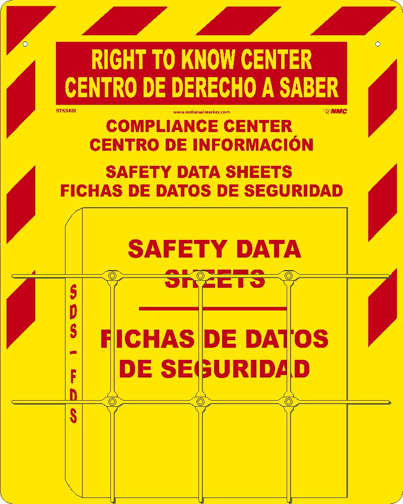 Right-To-Know Center Red On Yellow-eSafety Supplies, Inc