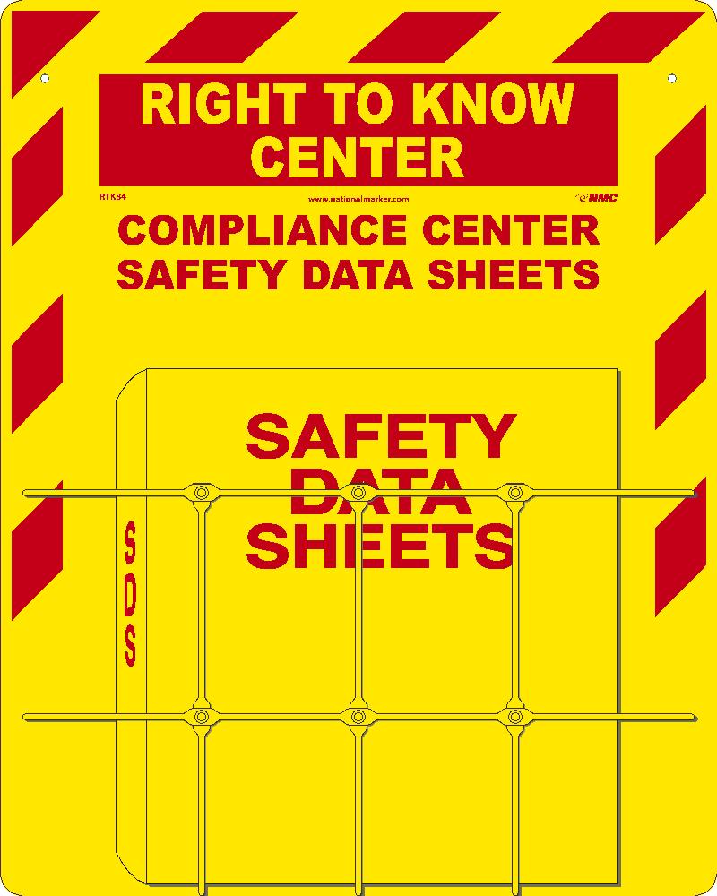 Right-To-Know Center Red On Yellow-eSafety Supplies, Inc