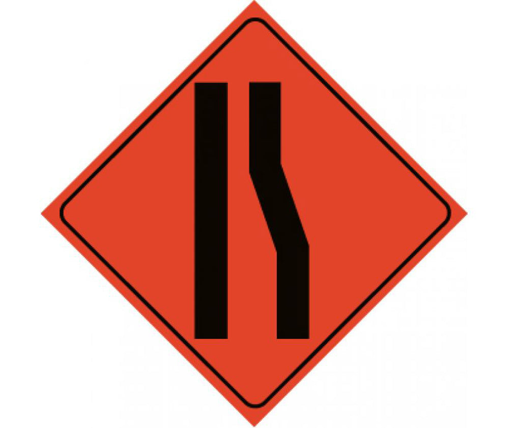 Reflective Roll-Up Merge Left Lane Sign-eSafety Supplies, Inc