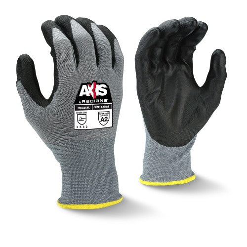 RADIANS- RWG560 AXIS™ CUT PROTECTION LEVEL A4 PU COATED GLOVE-eSafety Supplies, Inc