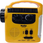 Solar/Crank 5-LED Flashlight with AM/FM Radio, Phone Charger, 8-LED Emergency Lamp, and Siren-eSafety Supplies, Inc