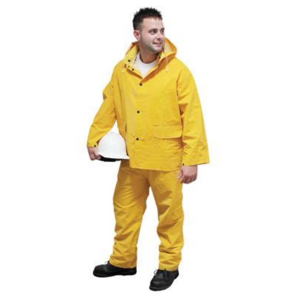 Radnor 2X Yellow .35 mm Polyester And PVC 3 Piece Rain Suit