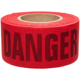 Brady® 3" X 50 Yd Black/Yellow 3 mil Cotton Biodegradable Barricade Tape "CAUTION". Black/Red Cotton Biodegradable Barricade Tape "DANGER DO NOT ENTER"-eSafety Supplies, Inc