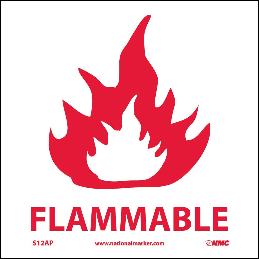 Flammable Label - 5 Pack-eSafety Supplies, Inc