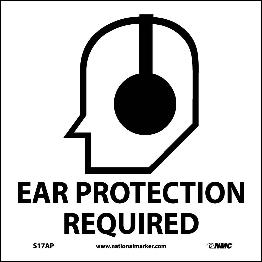 Ear Protection Required Label - 5 Pack-eSafety Supplies, Inc