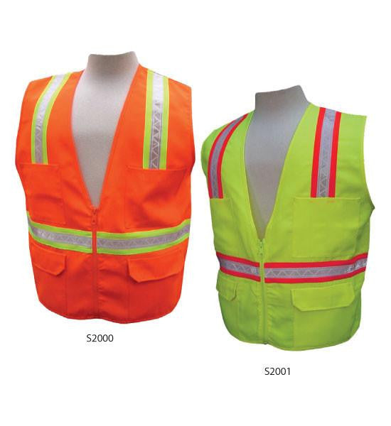 3A Safety S2001-5XL Utility Vest Lime